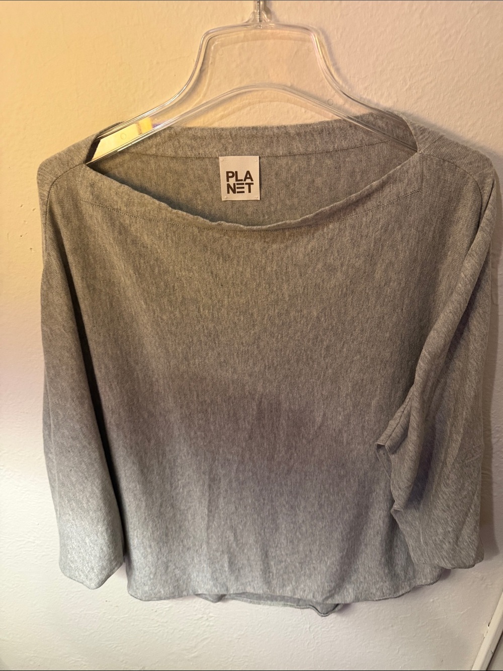 Planet Women's Gray Boatneck Sweatshirt - Casual Relaxed Fit